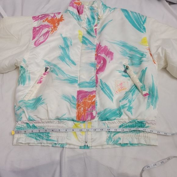 VINTAGE 90s jacket Luhta powder zip up abstract pattern ski S - Picture 16 of 16